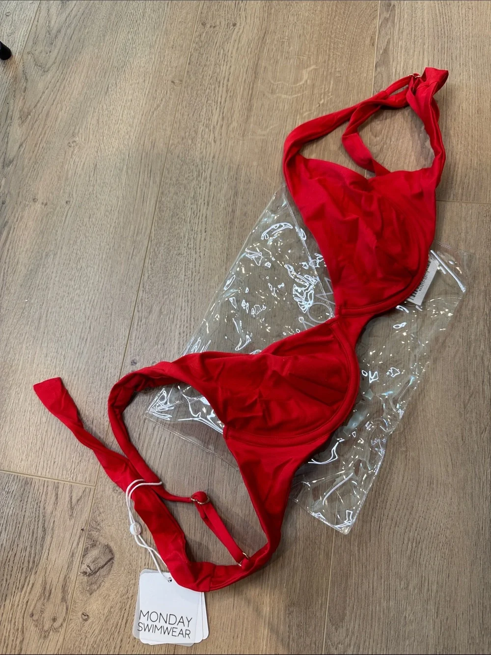 Monday Swimwear red underwire